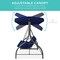 Best Choice Products 3-Seat Outdoor Converting Canopy Swing Glider Patio Hammock w/ Removable Cushions